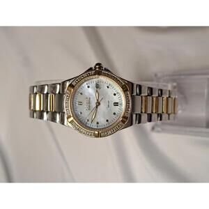 Citizen Eco-Drive Riva Ladies Watch Diamond Bezel Mother of Pearl Date EW167652D